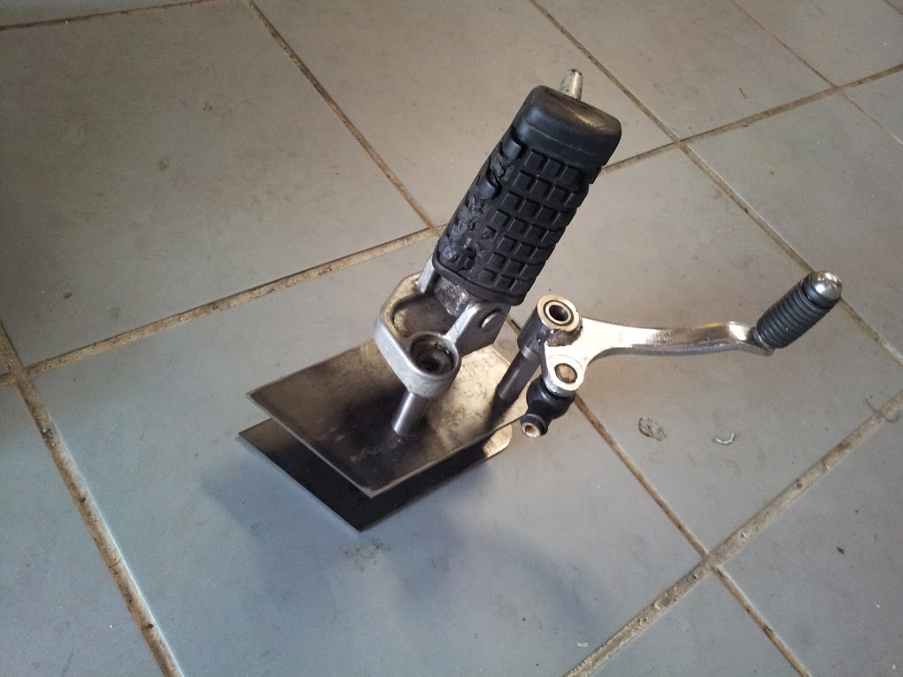 Foot Rests - Assembly - Left with gear selector in place 2